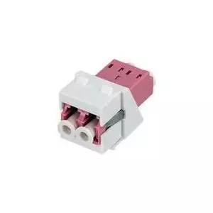 Rutenbeck Keystone Module KMK-LC-D OM4 white — LC Duplex OM4 fiber insert