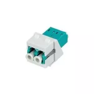 Keystone Module Rutenbeck KMK-LC-D OM3 aqua — LC duplex fiber insert, OM3 multimode