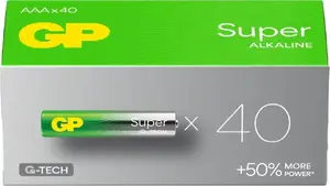 Батарейки GP Super Micro AAA 1.5В щелочно-марганцевые — упаковка 40 шт.
