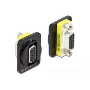 Переходник VGA (gender changer) DELOCK 86792 — 15-pin (гнездо) на 15-pin (гнездо), чёрный