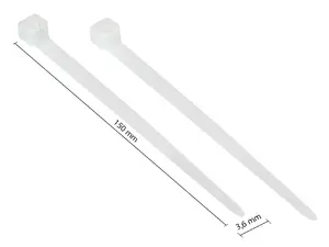 Good Connections KAB-15T36 Parallel Entry Cable Tie Nylon Transparent 150x3.6 mm 100 Pack