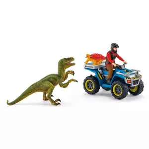 Игровой набор Schleich Dinosaurs Побег на квадроцикле от велоцираптора