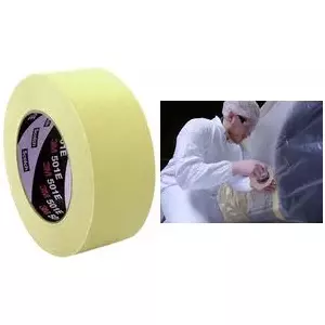 Masking tape 3M 5014850, beige, rubber-based, heat resistant up to 160 °C