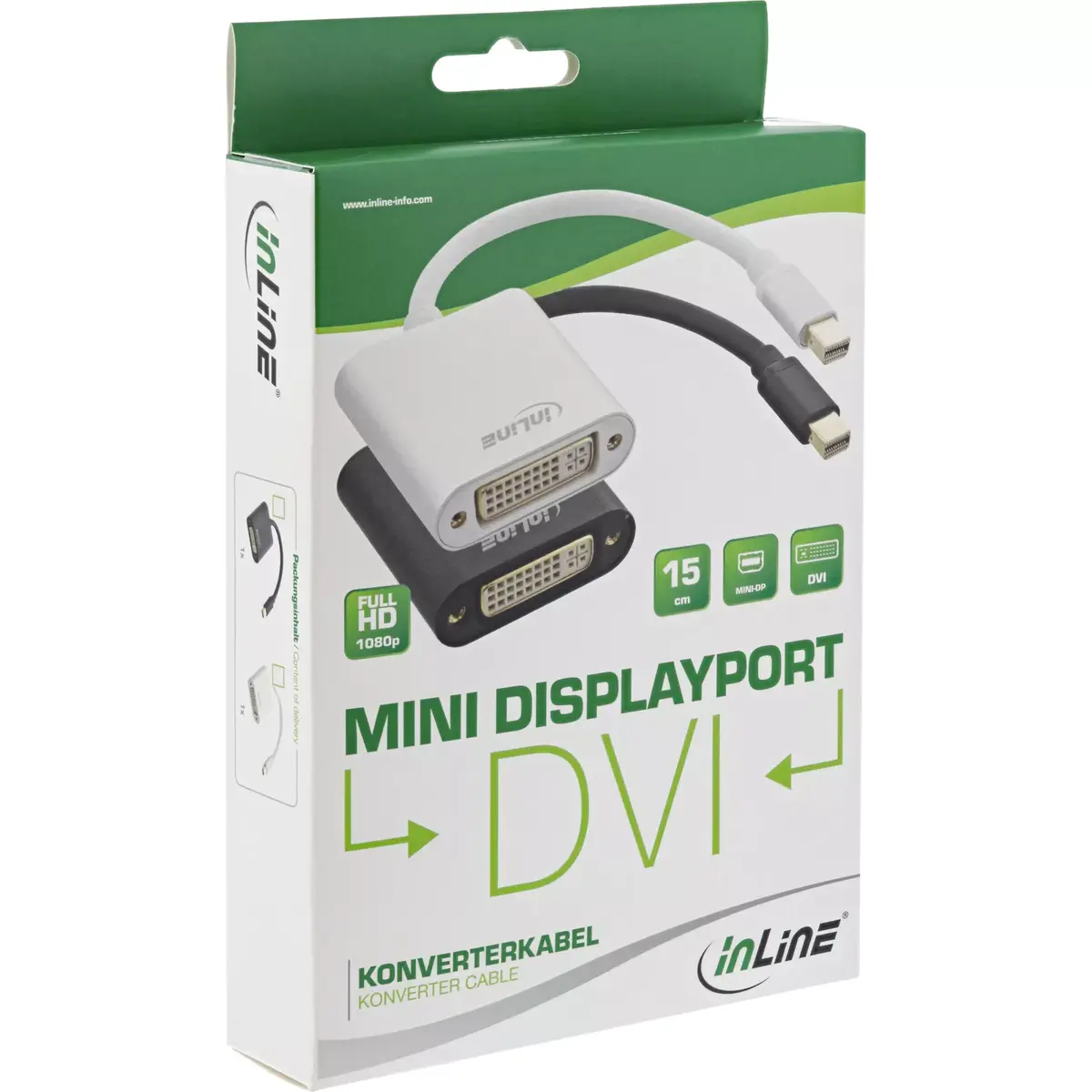 InLine Mini DisplayPort male to DVI-D 24+1 Adapter Photo 2