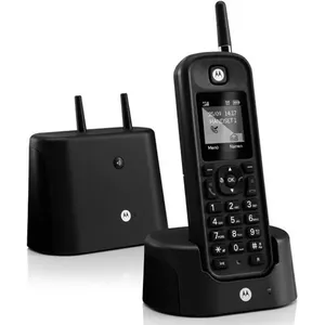 Беспроводной телефон MOTOROLA O201 DECT аналоговый с громкой связью, чёрный – один трубка, DECT, поддержка аналоговой линии