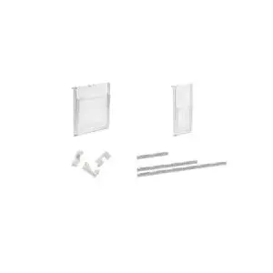 Brochure holder Helit PLACATIV 1-3 for A4, clear, 35 mm depth, SAN material