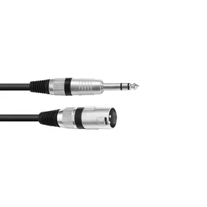 Аудиокабель Omnitronic 30225197 5м XLR (3-pin) 6.35мм Черный