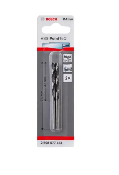 Сверло спиральное Bosch HSS Twist Drill Bits PointTeQ Photo 2
