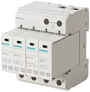 Устройство защиты от перенапряжений Siemens 5SD7414-2 Тип 1 + Тип 2 4P 12.5кА 3+1 TN-S
