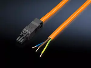 Power cable Rittal 2500.400 internal, 3 m, 3‑pin straight connector