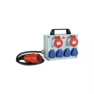Power strip hugo brennenstuhl BKV 2/4 T with 6 AC outlets 400 V