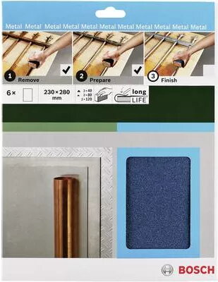 Slīpfila komplekts Bosch 2609256C43 — graudainība
