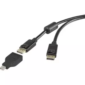 DisplayPort to Mini DisplayPort cable Renkforce 2 m — 1x DisplayPort plug to 1x Mini-DisplayPort plug