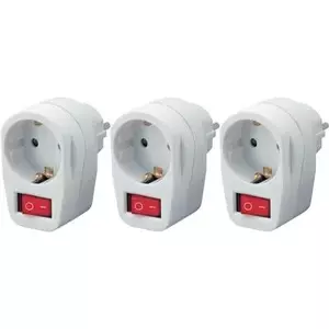 Wall Switchable Socket 3-Pack Basetech 1-Pole White
