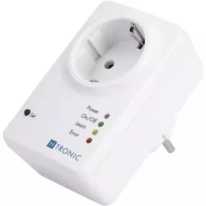 H-TRONIC wireless socket HT1EPP, remote-controlled power outlet, max 2300 W