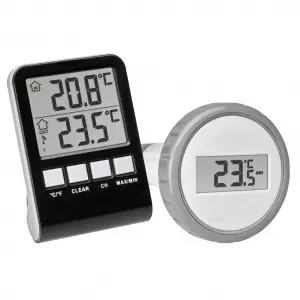 TFA-Dostmann PALMA Жидкостной термометр для окружающей среды В помещении / на открытом воздухе Черный, Серый
