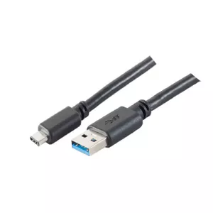 USB кабель S/CONN 77141-1.0 USB 3.2 Gen 1 1м USB C USB A Черный
