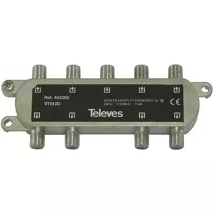 Distribution amplifier Televes VT812D — 1 input, 8 outputs, 5–1220 MHz