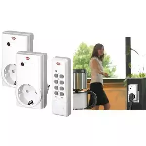 Indoor wireless remote control receiver hugo brennenstuhl 1507150 — 433.92 MHz, IP20, 150 mm, white