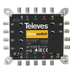 Satelīta multiswitch Televes 714502 5 ieejas 11 izejām