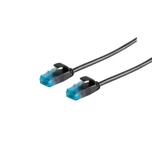 Networking Cable S/CONN 08-22045 Black 3m Cat6 U/UTP