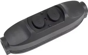 Pārejas slēdzis AS Schwabe 45221 ar PRCD, 230 V, IP55, melns