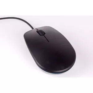 Raspberry Pi SC0202 Office Ambidextrous USB Type-A Optical Mouse with 3 Pressed Buttons, Wheel Scroll and Cable Power Source in Black and Grey