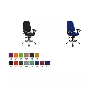 Офисное кресло Topstar Support Syncro Deluxe 8559U G20 черное — эргономичное, с регулировкой и синхромеханизмом