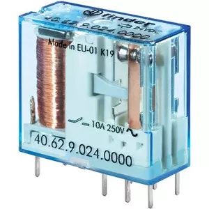 Finder 40.62.9.024.0000 Miniature PCB Relay, 24V DC, 10A, 2 Changeover Contacts