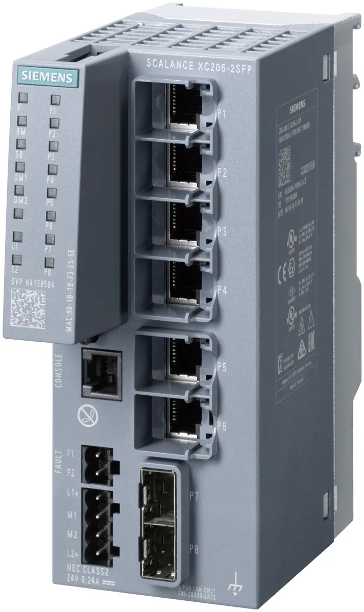 Siemens SCALANCE XC206-2SFP pārvaldāmais tīkla slēdzis