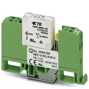 Phoenix Contact 2942108 Industrial Relay Module, 260V Coil Voltage