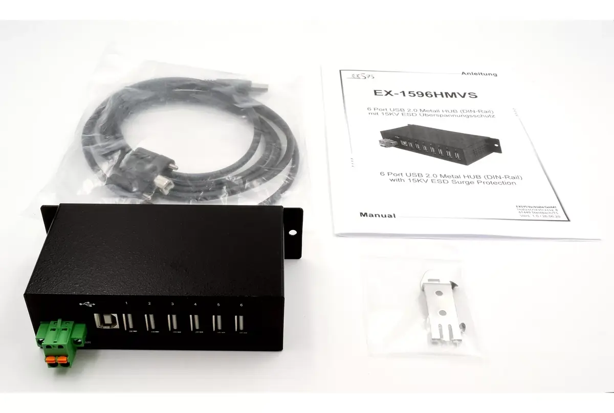 Interfeisa huba USB 2.0 EXSYS EX-1596HMVS Photo 3