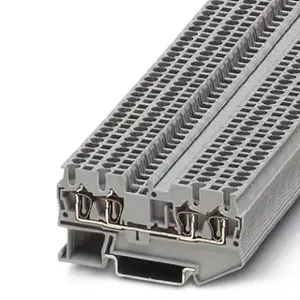 Phoenix Contact ST 1,5-QUATTRO Terminal Block, 4-Conductor, 0.08-1.5mm2, Grey