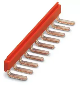 Phoenix Contact EB 10- DIK RD Plug-in Bridge, 10-position, 6.15 mm pitch, Red