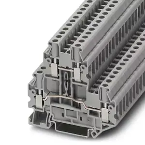 Phoenix Contact UTTB 4 Double-Level Terminal Block, 6mm², Grey