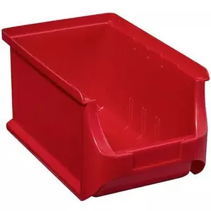 Storage box allit Lagersichtbox 456209, 150×125×235 mm, red, transparent front