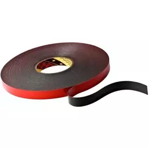 Līmlente 3M 5952F 25 mm x 33 m — abu pušu montāžas putu lente, melna