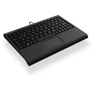 Keyboard RAIDSONIC KeySonic ACK-3410 Mini USB QWERTZ German, Membrane, 80 keys, Black