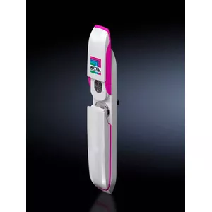 Door handle Rittal 2435.200 — white zinc housing for racks and compact enclosures
