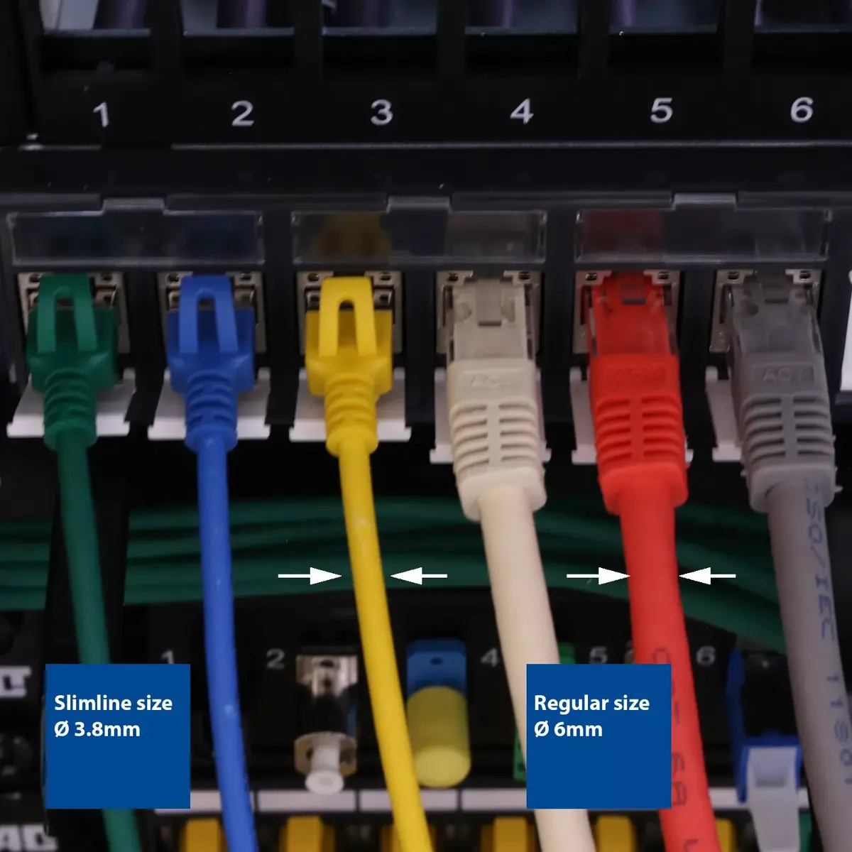 Pārejas kabelis ACT Red 0.25m LSZH U/FTP CAT6A Photo 8