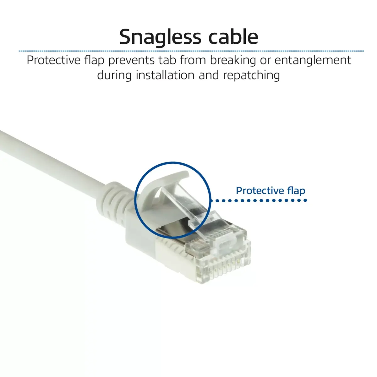 Pārejas kabelis ACT Grey 0.25m LSZH U/FTP CAT6A Photo 5