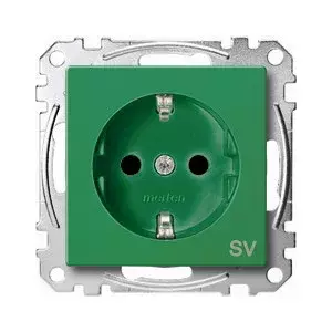 Socket outlet Merten MEG2300-0304 Green