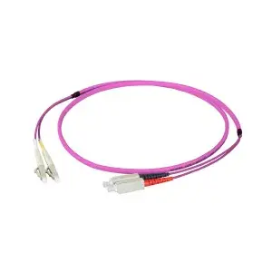 Fibre optic cable EFB Elektronik O0323FT.10 — OM4, 10 m, LC to SC, I‑V(ZN) HH, violet