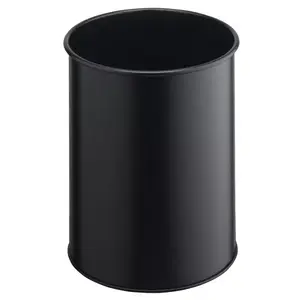 Atkritumu tvertne Apaļa Poliesters Tērauds Melna Durable 330101