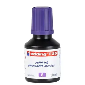Papildkrāsa marķierim Edding T 25, violeta, 30 ml, saderīga ar Edding No.1/21/22/25/400/500/550/800/850/3000/3300