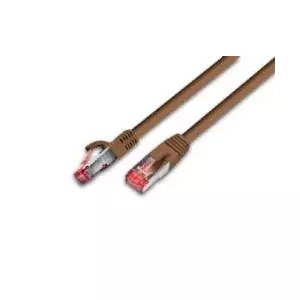Slim Wirewin S/FTP Cat6 patch cable 0.25 m, RJ-45 to RJ-45, brown