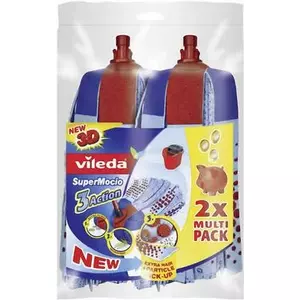 Vileda SuperMocio 3x Action mopu aizvietošanas komplekts 2 Multi Pack (122615)