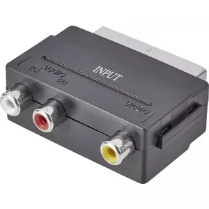 RCA (Cinch) uz SCART adapteris SpeaKa Professional SP-7869904 — 3× RCA ligzda uz 1× SCART spraudni