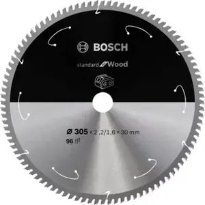 Пильный диск по дереву Bosch Standard Wood 305 мм, посадочное отверстие 30 мм, 96 зубьев