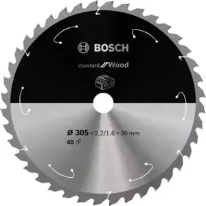 Диск пильный Bosch 2608837741, диаметр 305 мм, посадочное 30 мм, для твердой и мягкой древесины, 1 шт